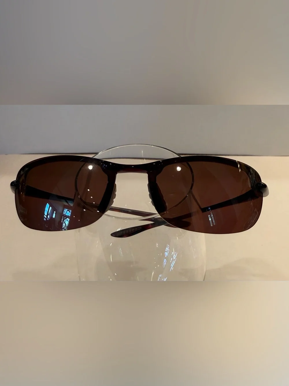 Maui Jim Brown Rimless Sunglasses